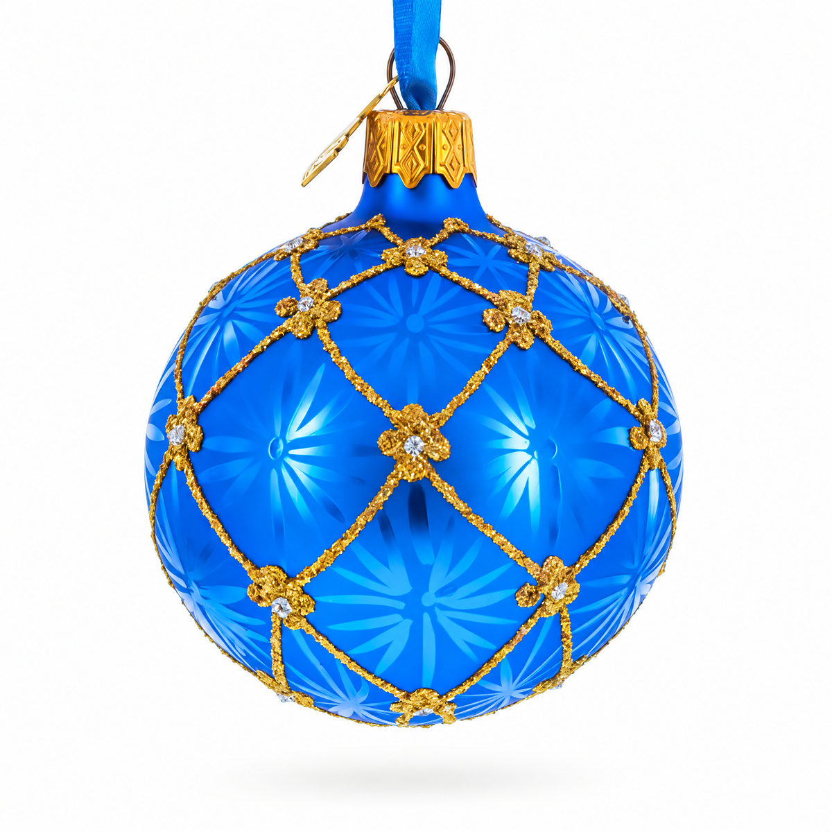 1897 Coronation Royal Glass Ball Christmas Ornament 2.4 Inches