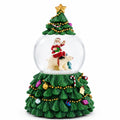 Santa's Riding Polar Bear Spinning Musical Water Snow Globe