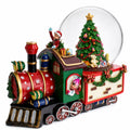 Children Riding Train Musical Christmas Water Snow Globe